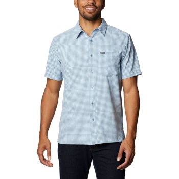 Columbia No Way Out Short Sleeve, Camisa Azules Para Hombre | 384675-YIL